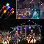 Cadena Luces Navidad Exterior. Multiple Medidas y Colores de LEDs. Cable Verde Oscuro