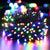 Cadena Luces Navidad Exterior. Multiple Medidas y Colores de LEDs. Cable Verde Oscuro